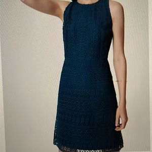 LOFT OUTLET TEAL LACE DRESS
